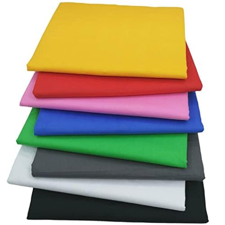 8pcs Precut Fat Quarters Cotton Fabric Bundles - Solid Color Fabric - DIY Crafting Series - 100% Cotton - Eco-Friendly – 8pcs Printed Fabric - 18x22 Inches Each (Solid Color 2) LitoTree