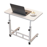 MilleLoom Small Standing Desk with Wheels, Portable Standing Desk Adjustable Height, Small Computer Desk Rolling Desks, Portable Laptop Standing Table for Home Office Study Bedroom White MilleLoom