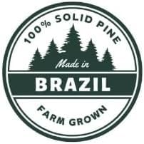 Palace Imports Solid Wood 2-Door Wardrobe Armoire Closet with Mirrored Doors – White Bedroom Storage, 37.75" W x 72" H x 21.75" D, 100% Eco-Friendly Pine, Made in Brazil Palace Imports