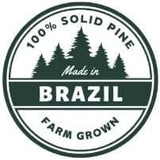 Palace Imports Solid Wood 2-Door Wardrobe Armoire Closet with Mirrored Doors – White Bedroom Storage, 37.75" W x 72" H x 21.75" D, 100% Eco-Friendly Pine, Made in Brazil Palace Imports