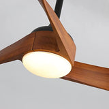 Sofucor 52 Inch Wood Remote Control Dimmable Light Reversible DC Motor Modern Ceiling Fan for Kitchen Bedroom Basement Dining Living Room Dark Wood Sofucor