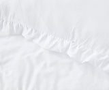 Chezmoi Collection Nora White Comforter Set Twin Size 2-Piece Lightweight Soft Stone-Washed Ruffled Shabby Chic Bedding for All Season Chezmoi Collection