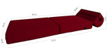 D&D Futon Furniture Sleeper Chair Folding Bed, Studio Sofa Guest Folded Mattress, High Density Foam (70 x 24 x 6, Red) D&D Futon Furniture
