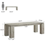Tribesigns 7 ft Extra Long Conference Table, 86-Inch Office Meeting Room Table, Modern Industrial Rectangle Gray Seminar Desk for 8 (1) Tribesigns