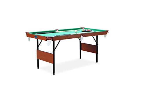 RACK Crux 55 in Folding Billiard/Pool Table (Green)-Portable and Space-Saving Entertainment! - WoodArtSupply