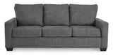 Signature Design by Ashley Rannis Casual 2-in-1 Sofa Sleeper with Folding Gel Memory Foam Mattress, Queen, Gray Signature Design by Ashley