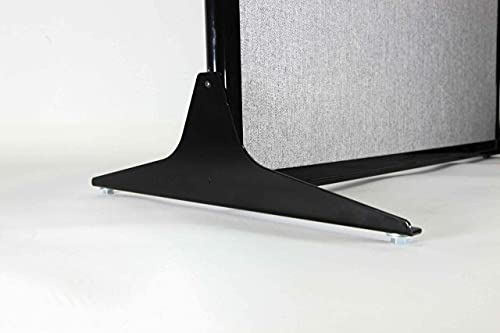 Versare Workstation Partition | Portable Wall Divider | Modern Office Cubicle | Free Standing Privacy Screen | Flexible Work Space | 66" x 70" Charcoal Gray Fabric Panels VERSARE