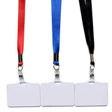 PVC Polymer Card Name Badge Sublimation Heat Press Transfer Thermal Personalized with Lanyard Black 10 Pieces SFS BLANK