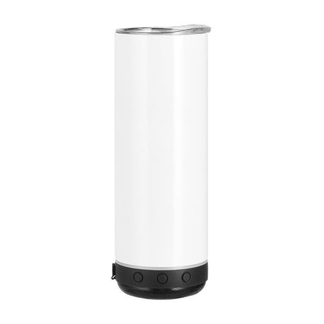 Decowo 20OZ Skinny Straight Sublimation Tumbler Bluetooth Speaker Music Tumbler Blanks (Black Speaker) Decowo