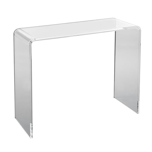 VEVOR Clear Acrylic Console Table, Sleek Transparent Acrylic End Table, Versatile Acrylic Side Table 37.95x15x29.13 inch, Ideal for Entryway, Lounge, or Dining Area VEVOR
