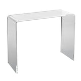VEVOR Clear Acrylic Console Table, Sleek Transparent Acrylic End Table, Versatile Acrylic Side Table 37.95x15x29.13 inch, Ideal for Entryway, Lounge, or Dining Area VEVOR