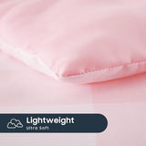 Wake In Cloud - Gingham Toddler Bedding Set for Girls Boys, Cute Plaid Buffalo Check, 4 Pieces Soft Crib Bed Set Including Comforter, Sheets and Pillowcase, Pink Wake In Cloud
