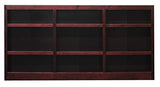 Traditional Triple Wide Wood Bookcase with Adjustable Shelves in Cherry Finish by Concepts In Wood Concepts In Wood
