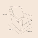 Storkcraft Timeless Recliner Glider with USB Charging Port (Ivory Boucle) - Ultimate Nursery Rocking Chair, Baby Glider Chair for Nursery, 360° Swivel Recliner, Plush Upholstery