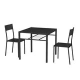 Gizoon Dining Table Set for 2, 3 Piece Kitchen Table with 2 Chairs for Small Space, Apartment, Kitchen, Dining Room, Space-Saving Gizoon