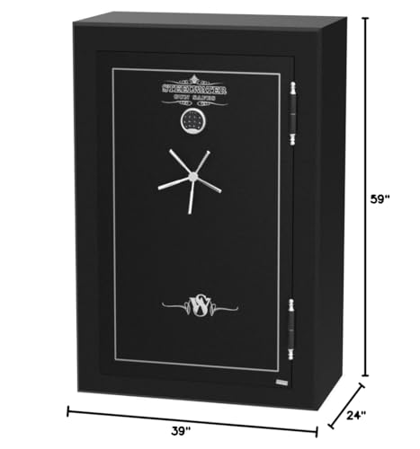 STEELWATER GUN SAFES New Improved Heavy Duty E.M.P Proof, 39 Long Gun, 2 Hour Fire Protection, Auto LED LIghts, Dehumidifier, Door Organizer, Interior Outlet, for Rifles, and more. AMHD593924-EMP