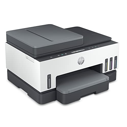 HP Smart -Tank 7301 Wireless All-in-One Cartridge-free Ink Printer, up to 2 years of ink included, mobile print, scan, copy, automatic document feeder (28B70A), Gray HP