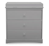 Delta Children Sutton 3 Drawer Dresser with Changing Top and Interlocking Drawers - Greenguard Gold Certified, Grey Delta Children