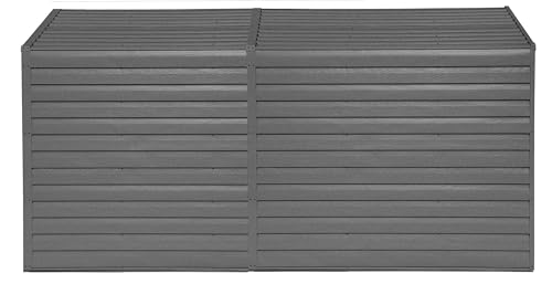 Arrow Yardsaver 4' x 10' Galvanized Steel Outdoor Storage Shed with Sloped Roof and Double-Door Entry, UV-Resistant Steel Floorless Compact Storage Shed, Charcoal Arrow