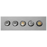 COSMO COS-63190 36 in. Vista Collection 380 CFM Ducted Wall Mount Range Hood, Button Controls, LED Lights, Stainless Steel COSMO