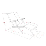 East West Furniture BSLCDNA Salinas Patio Chair Lounge - Outdoor Acacia Wood Sunlounger Chair for Poolside, Deck, Lawn, 59x21x35 Inch, Natural Oil