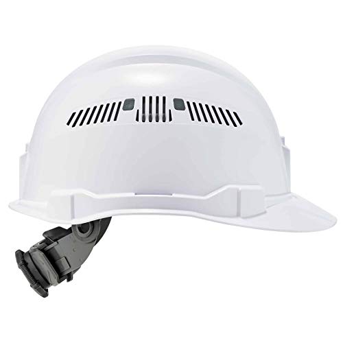 Ergodyne - 60144 Vented Hard Hat Cap Style, Ratchet Suspension, Class C, Skullerz 8972,White Ergodyne
