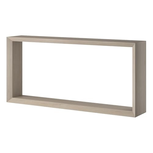 Henn&Hart 64" Wooden Rectangular Console Table Entryway Table, Sofa Table with Wooden Shelf for Entryway, Living Room, Couch, Hallway, or Office, Beech White Henn&Hart