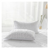 YUSIWOAL White Cover Duvet Cover Sets King Size Bedding Set Comforter Cover with Pillowcase Compatible with Double Bed Single Bed Linen,Summer Duvet Cover sets(Bianco,King) YUSIWOAL