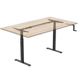 Mount-It! Manual Standing Desk Frame with Hand Crank, Adjustable Height Sit-Stand Desk Base for 48–72 Inch Tops, 132 lb Capacity, Power-Free Ergonomic Frame, Black (Frame Only) Mount-It!