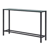 SEI Furniture Darrin Narrow Mirrored Top Console Table, 56", Black SEI Furniture