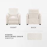 Lexicon Modern Power Recliner Chair with One-Touch Control and Charging Ports, Chenille Home Theater Seating, Wall-Hugger Reclining Chair for Living Room/Bedroom/Office, Easy Assembly, Beige