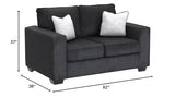 Signature Design by Ashley Altari Modern Loveseat with 2 Accent Pillows, Dark Gray Signature Design by Ashley