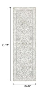 Lahome Oriental Washable Hallway Runner Rug,2.5x8 Boho Rug Runners for Hallways Non Slip,Runner Rug for Entryway Indoor,Traditional Thin Carpet Runner for Kitchen Laundry Bathroom,(8ft,Beige) Lahome
