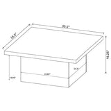 Coaster Home Furnishings Zetta Square Engineered Wood Coffee Table Mango Coaster Home Furnishings