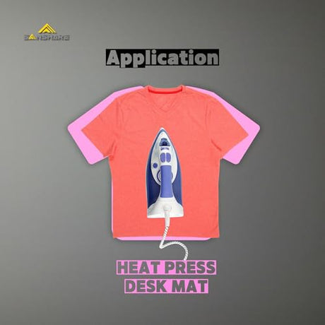 Sanshare Heat Press mat with T-Shirt Shape Double Sides workable for Iron-on Heat Transfer or Craft Iron etc (Pink) SANSHARE