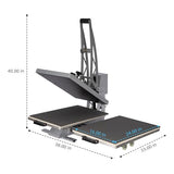 TLSols 24”x16” Commercial Heat Press Machine, Auto Open, for T-Shirts, Garments, Bags, Textile, Curtains, Digital Industrial Sublimation Printer for Sublimation, Vinyl, Heat Transfer Projects TLSols
