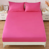 Homiest 3PCS Pure Cotton Fitted Sheet & Pillowcase Set, Queen Size, 400 Thread Count, Soft & Breathable, 15 Inch Deep Pocket, Luxury 5-Star Hotel Quality Cotton Sheets, Hot Pink Homiest