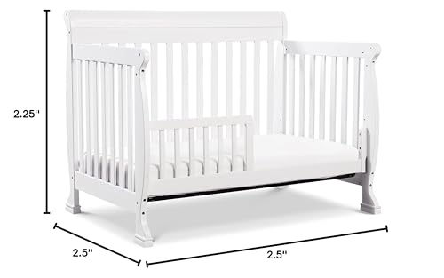 DaVinci Kalani 4-in-1 Convertible Crib in White, Greenguard Gold Certified DaVinci
