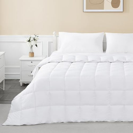 sunflower King Duvet Insert Comforter Down Alternative Filling Cotton Shell All Season Hypoallergenic Warm Breathable Noiseless Machine Washable 88"x104"with Corner Taps sunflower