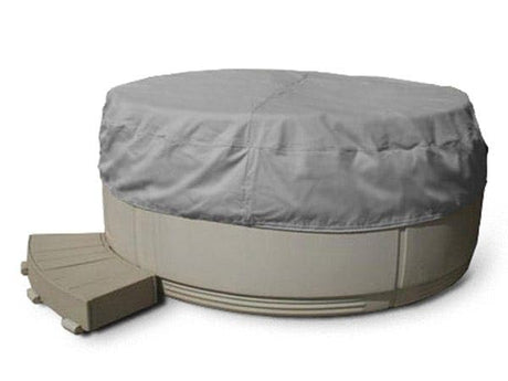 Covermates Round Hot Tub Cover - Heavy-Duty Polyester, Weather Resistant, Drawcord Hem, Outdoor Living Covers, 80DIAMETER x 14H, Ripstop Grey Covermates