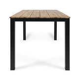 Christopher Knight Home Zak Outdoor 71" Acacia Wood Dining Table, Teak Finish, Black Christopher Knight Home