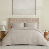 DAPU 100% Linen Duvet Cover Set 3PCs, Pure Natural French Flax Linen Duvet Cover King 90"x104" with Corner Ties and Zipper Closure, Soft Breathable Durable for Hot Sleepers (Natural Linen, King) DAPU