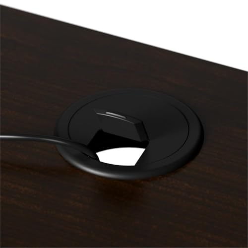 Bush Business Furniture Arrive 72W x 72D L Shaped Reception Desk with Counter and Mobile File Cabinet in Mocha Cherry Bush Furniture