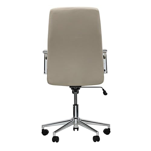 Workspace by Alera Leather Task Chair, Supports Up to 275 lb, 18.19" to 21.93" Seat Height, White Seat, White Back Alera
