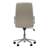 Workspace by Alera Leather Task Chair, Supports Up to 275 lb, 18.19" to 21.93" Seat Height, White Seat, White Back Alera