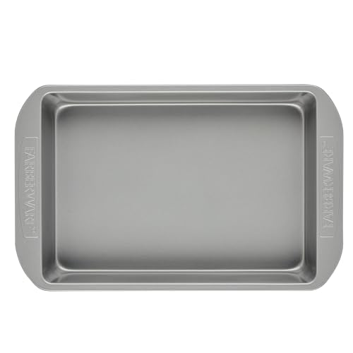 Farberware Nonstick Bakeware Baking Pan With Lid / Nonstick Cake Pan With Lid, Rectangle - 9 Inch x 13 Inch, Gray Farberware