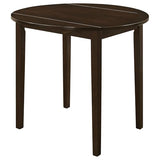 Coaster Home Furnishings 3-Piece Round Wood Dining Room Set Drop Leaf Extension Table Ladder Back Side Chairs Upholstered Seat Cushions Cappuccino and Tan 130005 Coaster Fine Furniture