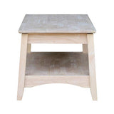 International Concepts Bombay Tall Coffee Table, Unfinished International Concepts