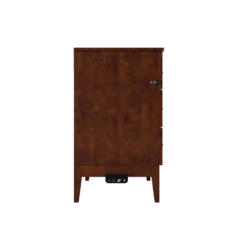 AFI, Santa Fe Twin Murphy Bed Chest with 6" Mattress & Built-in USB Charger, Walnut AFI