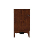 AFI, Santa Fe Twin Murphy Bed Chest with 6" Mattress & Built-in USB Charger, Walnut AFI
